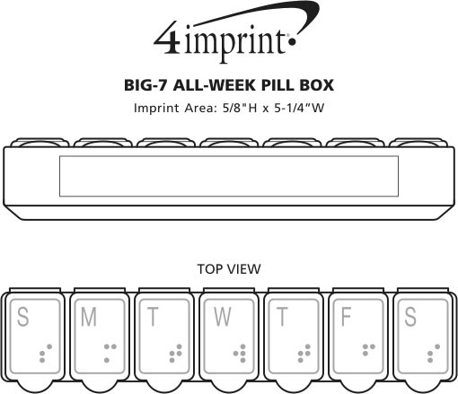 Imprint Area of Big-7 All-Week Pillbox
