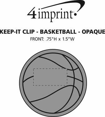 Imprint Area of Keep-it Clip - Basketball - Opaque