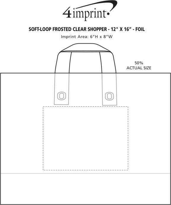 Soft Loop Frosted Clear Shopper 12 X 16 Foil 7303 1216 F 