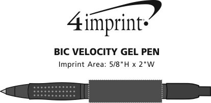 Imprint Area of Bic Velocity Gel Pen