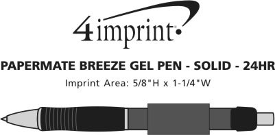 Imprint Area of Paper Mate Breeze Gel Pen - Opaque - 24 hr