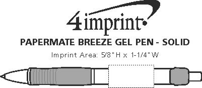 Imprint Area of Paper Mate Breeze Gel Pen - Opaque