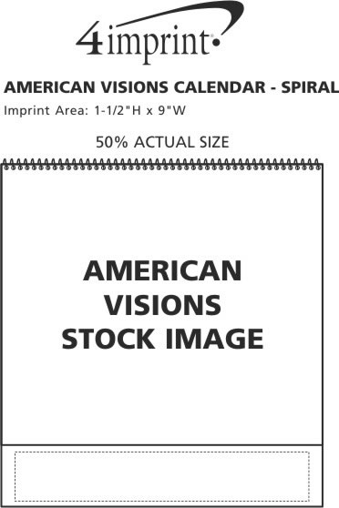 Imprint Area of America Visions Calendar - Spiral