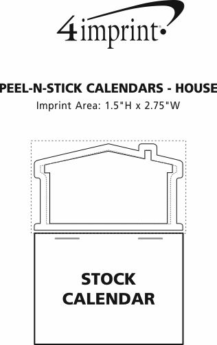 Imprint Area of Peel-N-Stick Calendar - House