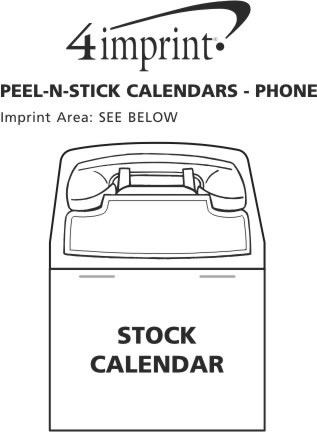 Imprint Area of Peel-N-Stick Calendar - Phone
