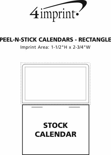 Imprint Area of Peel-N-Stick Calendar - Rectangle