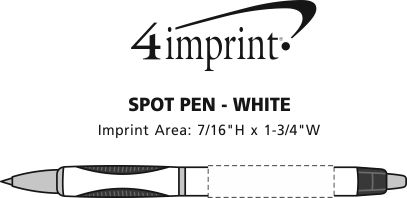 Imprint Area of Spot Pen - White