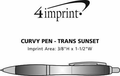 Imprint Area of Curvy Pen - Trans Sunset