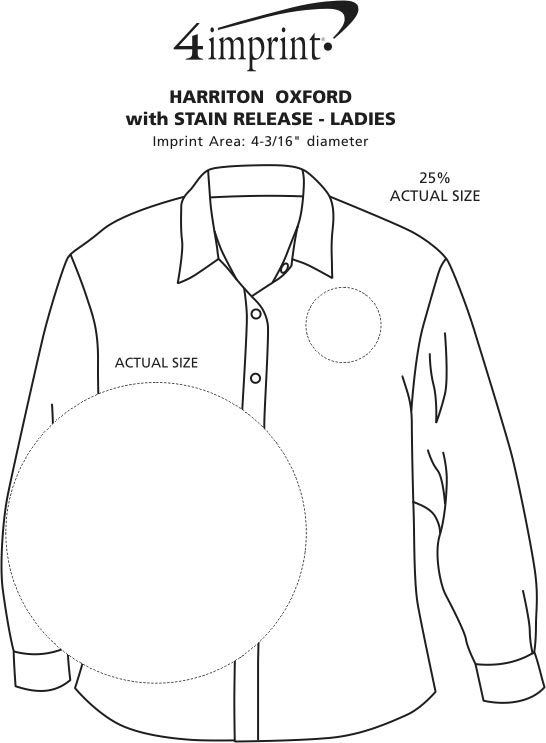 Imprint Area of Structure Stain Release Oxford Shirt - Ladies'