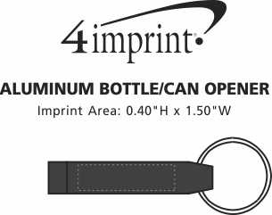 Imprint Area of Aluminum Bottle/Can Opener