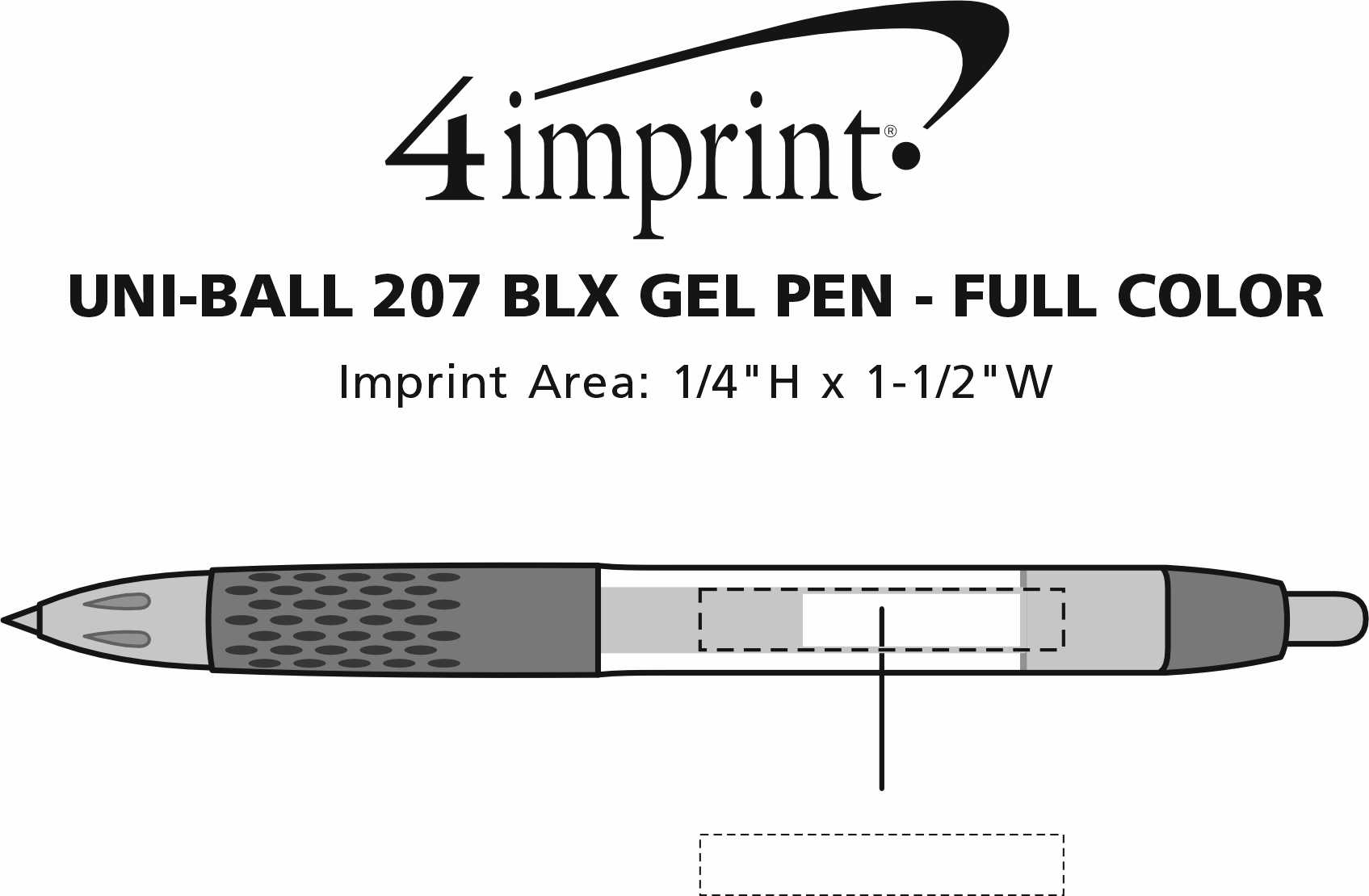 Imprint Area of uni-ball 207 BLX Gel Pen - Full Color