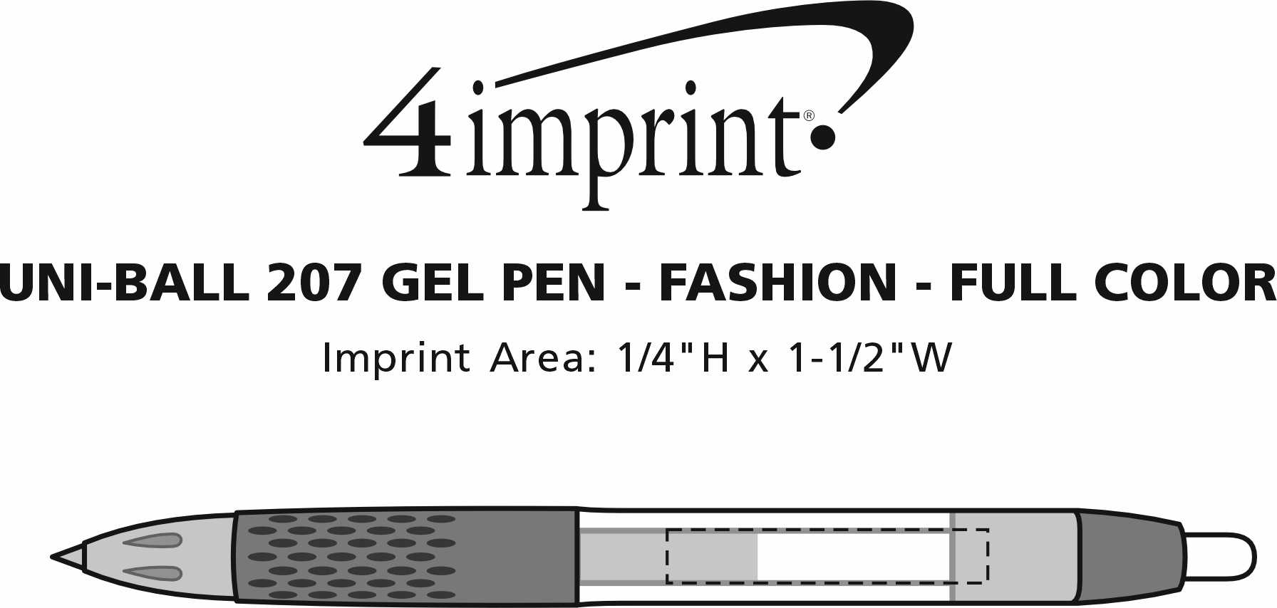 Imprint Area of uni-ball 207 Gel Pen - Fashion - Full Color