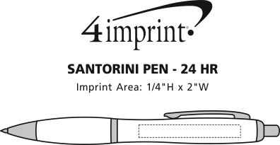 Imprint Area of Santorini Metal Pen - 24 hr
