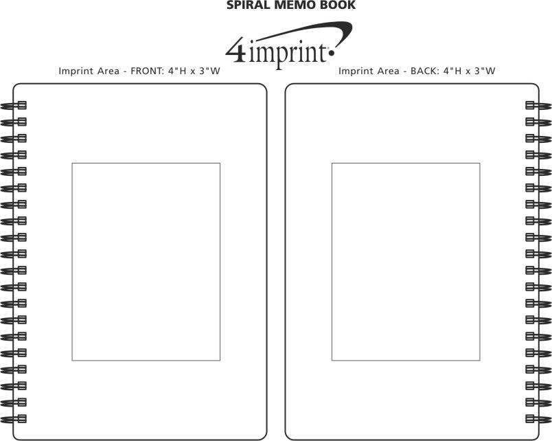 Imprint Area of Spiral Memo Notebook