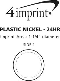 Imprint Area of Plastic Nickel - 24 hr
