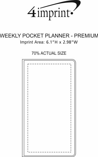 Imprint Area of Monthly Pocket Planner - Premium