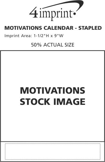 Imprint Area of Motivations Calendar - Stapled