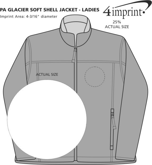 Imprint Area of Thermal Stretch Soft Shell Jacket - Ladies'