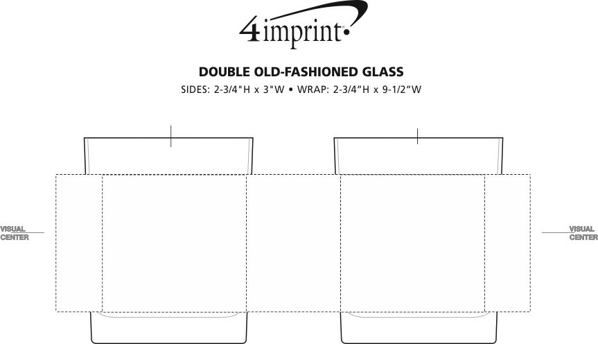 Imprint Area of Double Old-Fashioned Glass