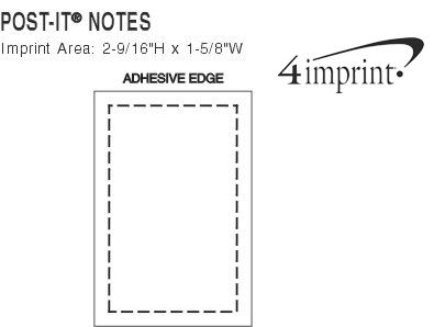 Imprint Area of Post-it® Notes - 3" x 2" - 25 Sheet