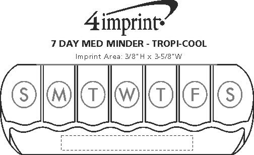 Imprint Area of 7-Day Med Minder - Translucent