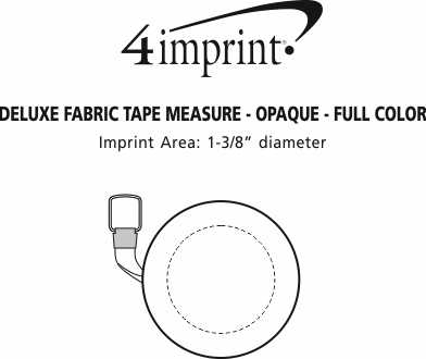 Imprint Area of Deluxe Fabric Tape Measure - Opaque - Full Color
