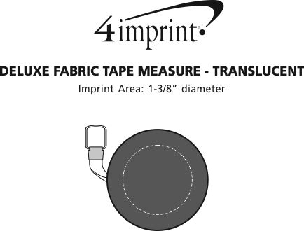 Imprint Area of Deluxe Fabric Tape Measure - Translucent