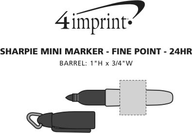 Imprint Area of Sharpie Mini Marker - Fine Point - 24 hr