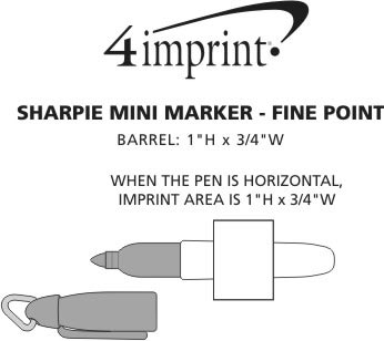 Imprint Area of Sharpie Mini Marker - Fine Point