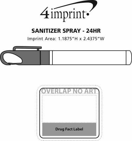 Imprint Area of Sanitizer Spray - 24 hr