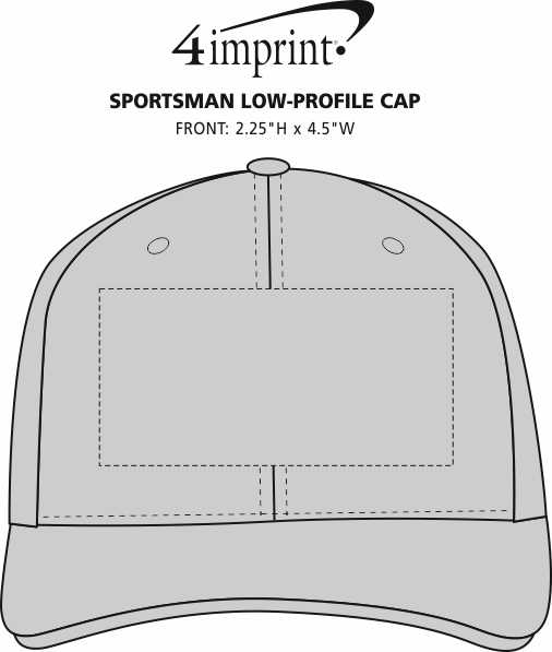 Imprint Area of Sportsman Low-Profile Cap