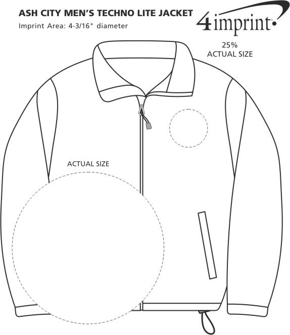 Imprint Area of Techno Lite Jacket - Men's