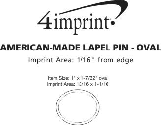 Imprint Area of Lapel Pin - Oval
