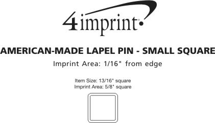 Imprint Area of Lapel Pin - Small Square