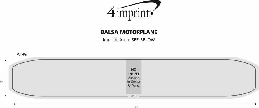 Imprint Area of Balsa Motorplane