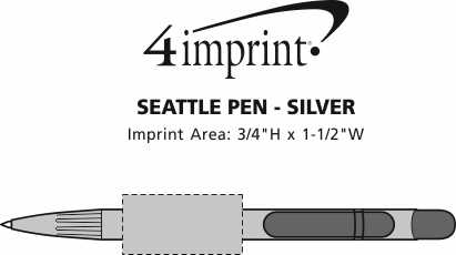 Imprint Area of Seattle Pen - Silver