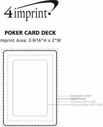 Imprint Area of Playing Cards - Poker