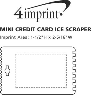Imprint Area of Mini Credit Card Ice Scraper