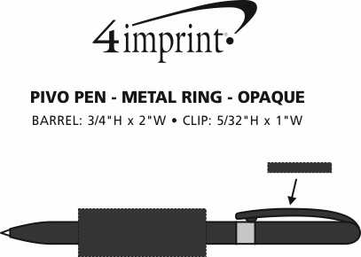 Imprint Area of Pivo Pen - Metal Ring - Opaque