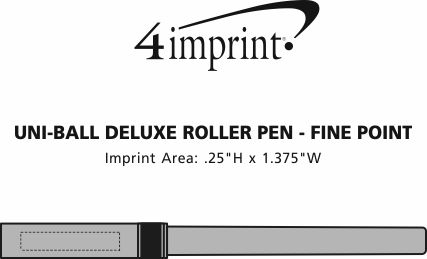 Imprint Area of uni-ball Deluxe Roller Pen - Fine Point - Full Color