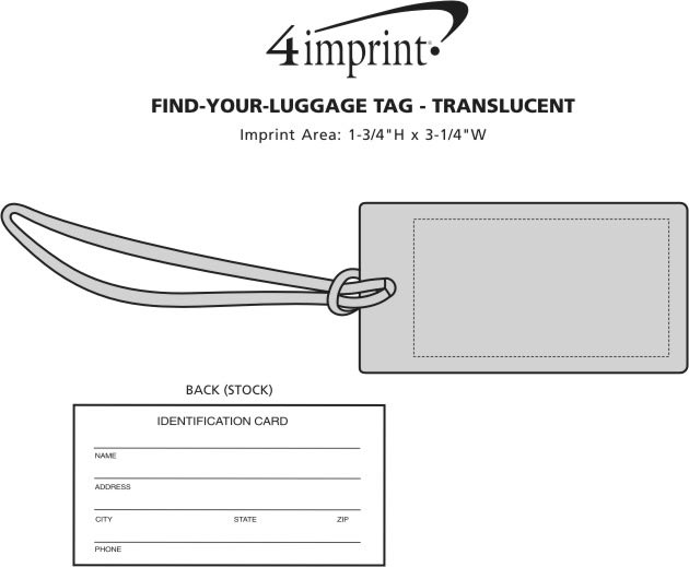 4imprint.com: Find-your-luggage Tag - Translucent 86017-t