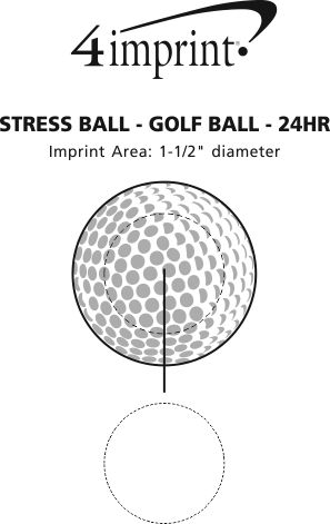 Imprint Area of Golf Ball Stress Ball - 24 hr