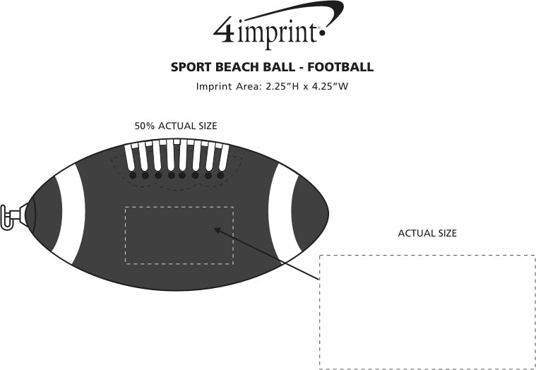 Imprint Area of Sport Beach Ball - Football
