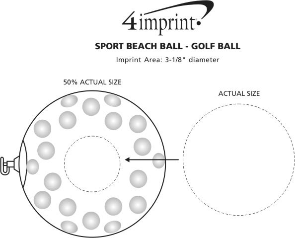 Imprint Area of Sport Beach Ball - Golf Ball