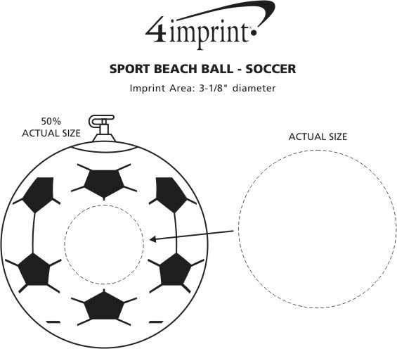 Imprint Area of Sport Beach Ball - Soccer Ball