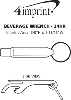 Imprint Area of Beverage Wrench - 24 hr