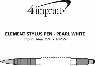 Imprint Area of Element Stylus Pen - Pearl White