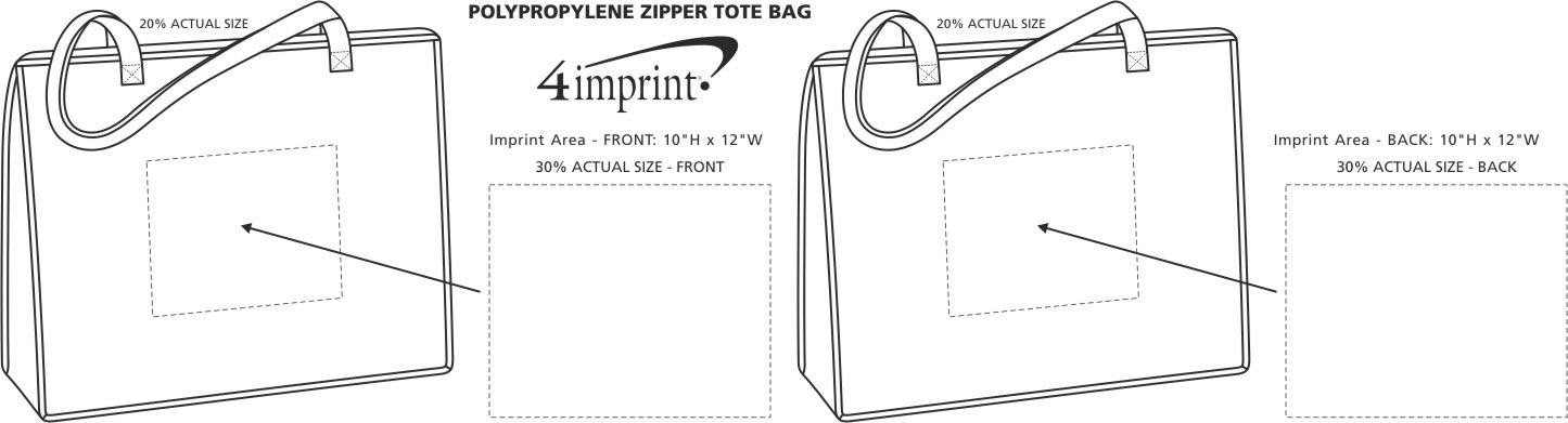 4imprint.com: Polypropylene Zipper Tote Bag 8857