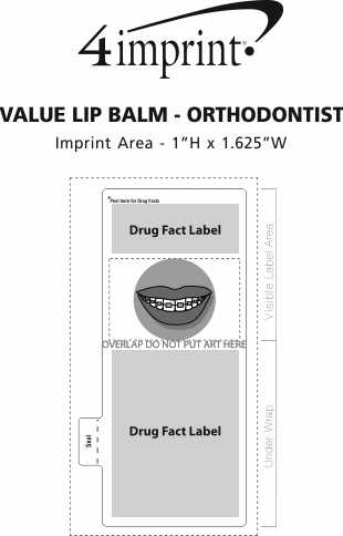 Imprint Area of Value Lip Balm - Orthodontist