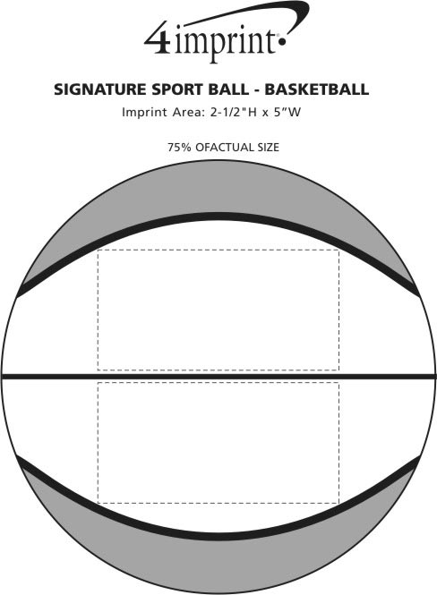 Imprint Area of Signature Sport Ball - Basketball